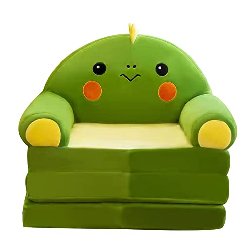 Rpporm Faltbarer Kinder-KinderSofa-Rückenlehen-Sessel 2 in 1 Faltbarer Kinder-Sofa-Sessel Cute Comic Lazy Sofa-Kinder flip up Sofa-Bett für Wohnzimmer Zierkissen Mit Füllung Landhaus von Rpporm