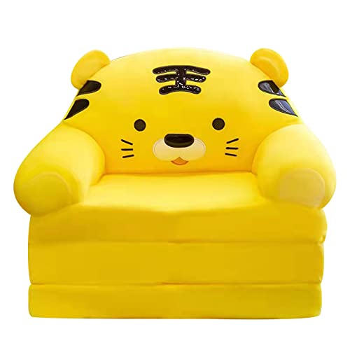 Rpporm Faltbarer Kinder-Sessel 2 in 1 - Cute Comic Lazy Sofa-Kinder flip up Sofa-Bett für Wohnzimmer - Zierkissen Mit Füllung Landhaus von Rpporm