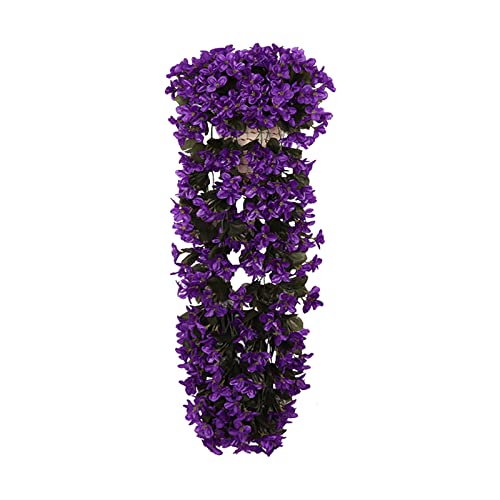 Rpporm Hängekorb Blumen Orchidee Vivids Wall Wisteria Violet Hanging Strauß Künstliche Hängeblume Künstliche Girlande Künstliche Blumen Badezimmer Wanddeko von Rpporm