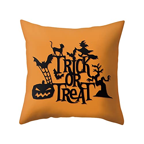 Rpporm Halloween Kissenbezug Auto Hüftkissen Kürbis Sofa Kissenbezug Büro und Zuhause Wohnzimmer Kissenbezug Kissen Mit Bezug (AN, A) von Rpporm