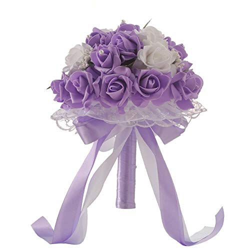Rpporm Künstliche Bräutigam Hochzeit Rose Seide Blumen kristalliner Blumenstrauch Wohneinrichtung Blumenranke Künstlich Fahrrad von Rpporm