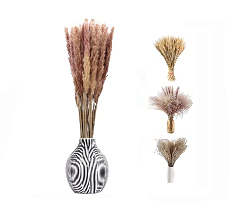 Rpporm Pampasgras Getrocknet Künstlich Groß Trockenblumen Wedel Getrocknete Blumen Deko Natürlich Pampasgras Deko Strauß Blumen Modern Dekoration für Wohnzimmer Hochzeit Zimmer Tischdeko Hochzeit von Rpporm