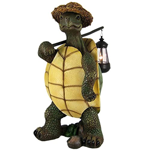 Rpprom Schildkröte Gartendeko Figuren Rost Tierfigur Gartenstecker Harzfigur Ornament Gartendeko Deko,Handarbeit Gartenstatue Dekorative Gartenfigur Gartendekoration Geschenke von Rpporm