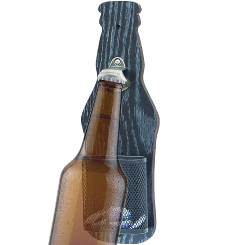 Bierflaschenöffner | Wandmontierter Flaschenöffner | Stabiler Wand-Bieröffner | Bieröffner Deckelsammler | Flaschenöffner mit Auffangbehälter | Wandflaschenöffner für Küche von Rproonay