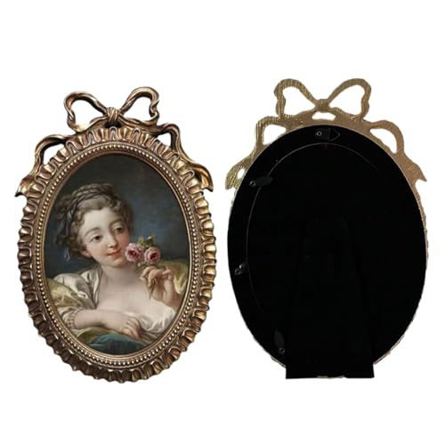 Bilderrahmen Bilderschutz 1 Stück Vintage Bilderrahmen Europäische Retro Schleife Fotorahmen Retro Art Decor Vintage Design für Tischplatte und Wand Display von Rproonay