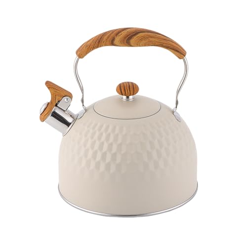 Flötenkessel, ergonomischer Griff, 19 x 22,5 cm, Herdplatte, , Mehrzweck-Warmwasserkocher, für Tee, Kaffee oder heißes Wasser von Rproonay