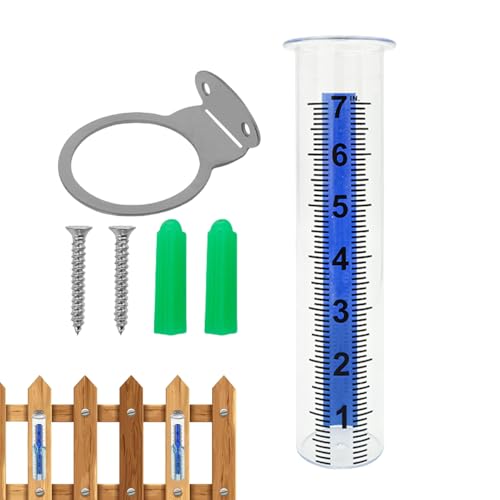 Rproonay Outdoor-Regenmesser, Gartenwetterwerkzeug, Regenmesszylinder, -Wasserverfolgung, wetterfestes Design, 8,35 x 2,24 x 2,24 Zoll, für Rasen von Rproonay