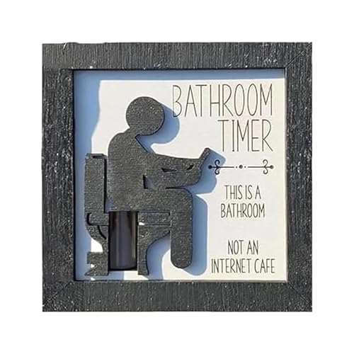 WC-Sanduhr-Timer, Badezimmer-Sanduhr für effiziente Zeiterfassung, einzigartiges Wohnaccessoire, einfach zu montieren oder zu platzieren, ideal für die Entwicklung des Zeitbewusstseins von Rproonay