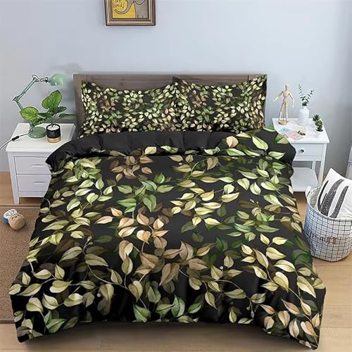 Rptidmv Bettwäsche 200x220 Blatt 3 Teilig Atmungsaktive Bettwäsche-Set mit Reißverschluss (Erwachsene Kinder), Atmungsaktive Mikrofaser Bettbezug + 2 Kopfkissenbezug 80x80 cm von Rptidmv
