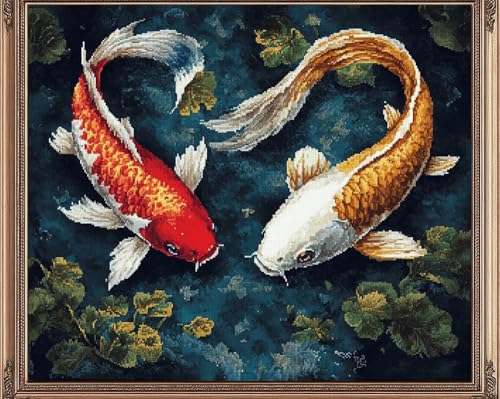 Kreuzstich Set Vorgedruckt,Zwei Koi-Karpfen 14Ct 40X50Cm Stickvorlagen Stickbilder Vorgedruckt Kreuzstich Stickpackungen Stickpackung Tier Cross Stitch Embroidery Kit Stickset Sticken Set Er Kreuzstich Set Vorgedruckt,Zwei Koi-Karpfen 14Ct 40X50Cm Stickvorlagen Stickbilder Vorgedruckt Kreuzstich Stickpackungen Stickpackung Tier Cross Stitch Embroidery Kit Stickset Sticken Set Er von Rqwybcaxn