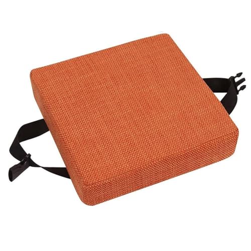 Rr tianshi Anti-Rutsch-Stuhl Sitzkissen Kissen, weiche quadratische Hocker Sitzkissen Pad, Esszimmerstuhl Kissen Sitzpolster für Schule Haus Küche drinnen (25x25x5CM,Orange) von Rr tianshi