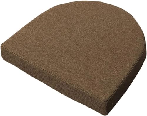 Rr tianshi Dickes Stuhl-Sitzkissen, U-förmiges Stuhlkissen, rutschfeste Stuhlpolster für Zuhause, Küche, Terrasse, Büro (40 x 40 x 8 cm, Braun) von Rr tianshi