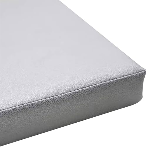 Rr tianshi Outdoor-Sitzkissen, wasserdichtes Stuhlkissen, PU-Leder, Stuhlkissen für Garten, Büro, Esszimmer, Küche (40 x 40 x 8 cm, Grau) von Rr tianshi