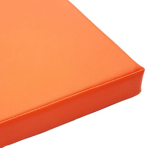 Rr tianshi Outdoor Stuhl Sitzkissen, Wasserdicht Stuhl Sitzkissen Kissen Pu Leder Stuhlkissen Pads für Garten Büro Essen Küche (45 * 45 * 10cm,Orange) von Rr tianshi