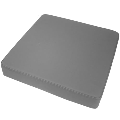 Rr tianshi Outdoor Stuhl Sitzkissen Kissen wasserdicht, 40/45cm PU Leder Stuhlkissen Pad rutschfest Esszimmerstuhl Pad für Patio/Haus/Büro (45x45x5cm,Dunkelgrau) von Rr tianshi