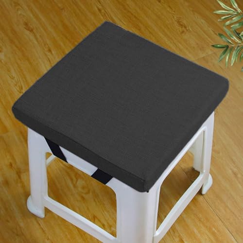 Rr tianshi Stuhlkissen, Hocker-Sitzpolster mit rutschfester Schnalle, Esszimmerstuhl-Pads, weiches Sitzkissen, Stuhlkissen für Zuhause, Büro, Garten, drinnen und draußen, 35 x 35 x 5 cm, Schwarz von Rr tianshi