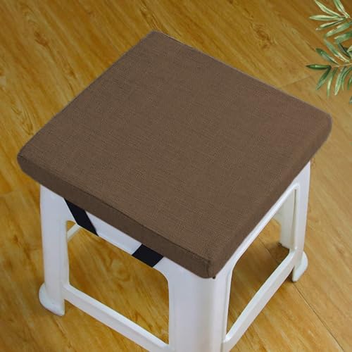 Rr tianshi Stuhlkissen Sitzkissen rutschfest Esszimmerstuhl Pads, waschbar Sitzkissen Stuhl Matte für Hocker Garten Indoor Outdoor Home Office (25X25X3CM,Dunkelbraun) von Rr tianshi