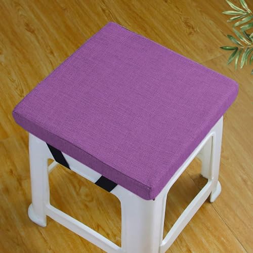 Rr tianshi Stuhlkissen Sitzkissen rutschfest Esszimmerstuhl Pads, waschbar Sitzkissen Stuhl Matte für Hocker Garten Indoor Outdoor Home Office (25X25X3CM,Lila) von Rr tianshi