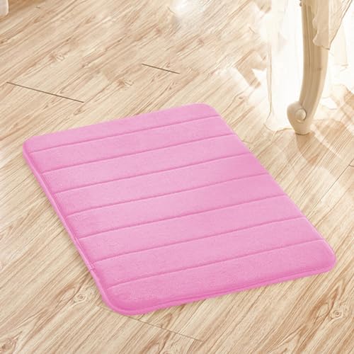 Rr tianshi Weiche Badematte, saugfähige Badezimmermatten, rutschfeste Badematte, Fußmatte, Bodenmatte, Fußmatte für Badezimmer/Dusche/Wohnzimmer/Schlafzimmer (40 x 60 cm, Rosa) von Rr tianshi