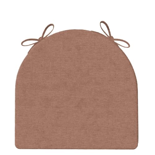 Rr tianshi dicken Stuhl Sitzkissen U-förmig Indoor, rutschfeste Esszimmerstuhl Sitzkissen Kissen dicken Stuhl Pads für Patio Haus/Garten/Büro (45x45x3cm,Braun) von Rr tianshi