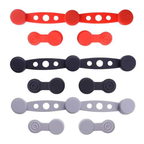 Rrlihjgu 3 Set Air Fryer Magnet Silikon Schnalle,Air Fryer Magnet Silicone Buckle Für Holding Down Pergamentpapier,Quadrat Schwarz + Grau + Rot Hochtemperaturbeständige,Silikon Clips Zum Fixieren von Rrlihjgu