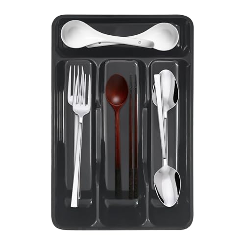 Rrlihjgu Besteckschublade,Schubladenorganizer Für Besteck - Aufbewahrungsbox Mit 4 Fächern Für Gabeln Löffel Küche Studentenwohnung Wohnhaus Schrank Arbeitsplatte Camping Rrlihjgu Besteckschublade,Schubladenorganizer Für Besteck - Aufbewahrungsbox Mit 4 Fächern Für Gabeln Löffel Küche Studentenwohnung Wohnhaus Schrank Arbeitsplatte Camping von Rrlihjgu