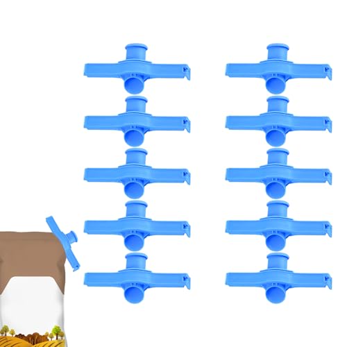 Rrlihjgu Beutelclips zur Aufbewahrung von Lebensmitteln, Verschlussclips für Lebensmittel und Snacks, sicher vor Verschütten, Clips für Lebensmittelbeutel, 10 Stück, Dichtungsclips, Stab von Rrlihjgu