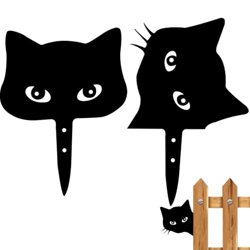 Rrlihjgu Cat Garden Stake, Cat Yard Stakes, Katzenstatuen im Freien, dekorative Metallstatuen, Landschaftsdekoration, Kätzchen, wasserdicht, Outdoor-Figur für Teiche, Terrasse, Rrlihjgu Cat Garden Stake, Cat Yard Stakes, Katzenstatuen im Freien, dekorative Metallstatuen, Landschaftsdekoration, Kätzchen, wasserdicht, Outdoor-Figur für Teiche, Terrasse, von Rrlihjgu