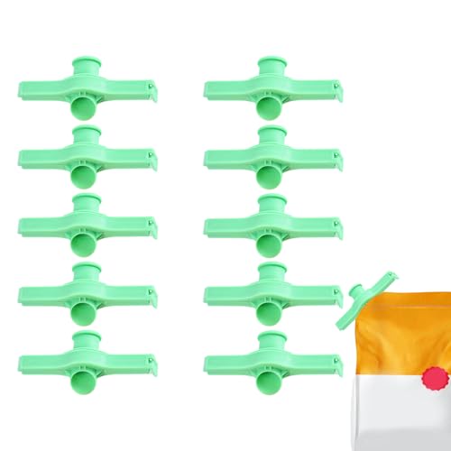 Rrlihjgu Clip zum Versiegeln von Snacks, Späneklammern für Lebensmittelverpackungen, sichere Clips für Lebensmittelbeutel, Späneklammern verhindern Verschütten, Spiral-Staubkappe, von Rrlihjgu