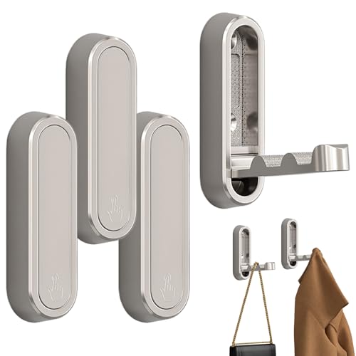 Rrlihjgu Faltbare robuste Haken für Wandmäntel - Faltbarer Mehrzweck-Wand-Organizer - 4 Stück Handtuchhalter zum Aufhängen, dekorativer Aufbewahrungsorganizer für Badezimmer Rrlihjgu Faltbare robuste Haken für Wandmäntel - Faltbarer Mehrzweck-Wand-Organizer - 4 Stück Handtuchhalter zum Aufhängen, dekorativer Aufbewahrungsorganizer für Badezimmer von Rrlihjgu