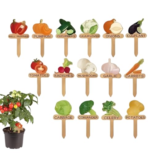 Rrlihjgu Gartenetiketten | Garten Pflanzenetiketten - Holzschilder 15 Stück Stäbe Für Gartenarbeit Blumentöpfe Und Gartenbereich Kennzeichnung von Rrlihjgu
