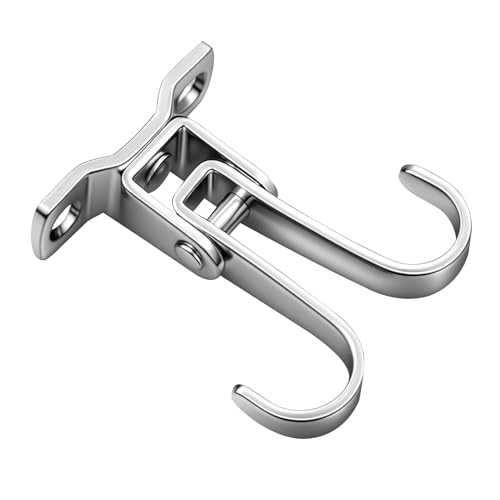 Rrlihjgu Haken aus Edelstahl für den Außenbereich | Multifunktionaler Organizer mit 180/360-Grad-Drehung zur Aufbewahrung in der Dusche im Badezimmer und unter dem Schrank von Rrlihjgu