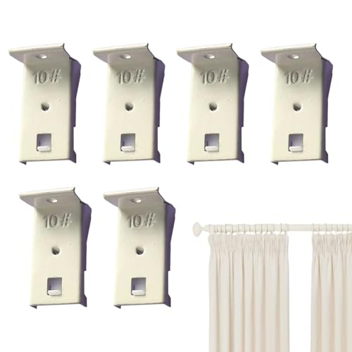 Rrlihjgu Halterung für Deckenvorhangschiene, 6-teiliges Set, Deckenschiene für Vorhänge, robust, für den Einsatz in Wohnwagen, Wohnungen, Wohnzimmer, Schlafzimmer, Hotel Rrlihjgu Halterung für Deckenvorhangschiene, 6-teiliges Set, Deckenschiene für Vorhänge, robust, für den Einsatz in Wohnwagen, Wohnungen, Wohnzimmer, Schlafzimmer, Hotel von Rrlihjgu