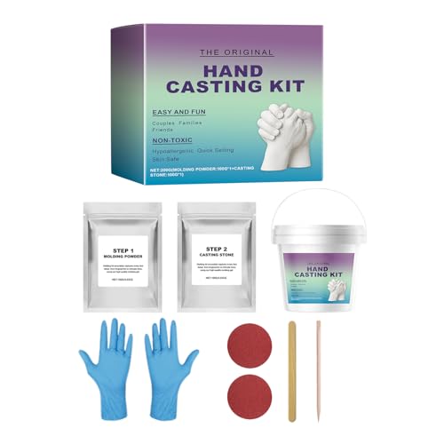 Rrlihjgu Handabdruck-Set | Gipsabdruck-Set Für Paare Zum Selbermachen - Handgemachtes Skulpturen-Set Mit Handschuhen Als Erinnerung Für Paare & Junggesellinnenabschied Rrlihjgu Handabdruck-Set | Gipsabdruck-Set Für Paare Zum Selbermachen - Handgemachtes Skulpturen-Set Mit Handschuhen Als Erinnerung Für Paare & Junggesellinnenabschied von Rrlihjgu