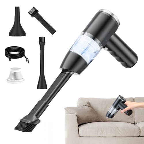 Rrlihjgu Handheld Auto Staubsauger | Staubsauger Mit Starker Saugkraft,Wiederaufladbar Tragbar Für Auto Haustierhaare Boden Staub Teppich Haus Reinigung von Rrlihjgu