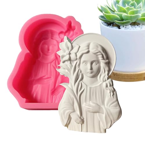 Rrlihjgu Jungfrau Maria Seifenform,Madonna Der Figur Silikonformen | Bastelwerkzeug Mit Leichtem Entformen Für Gips Fondant Beton Resin Kunst Rrlihjgu Jungfrau Maria Seifenform,Madonna Der Figur Silikonformen | Bastelwerkzeug Mit Leichtem Entformen Für Gips Fondant Beton Resin Kunst von Rrlihjgu