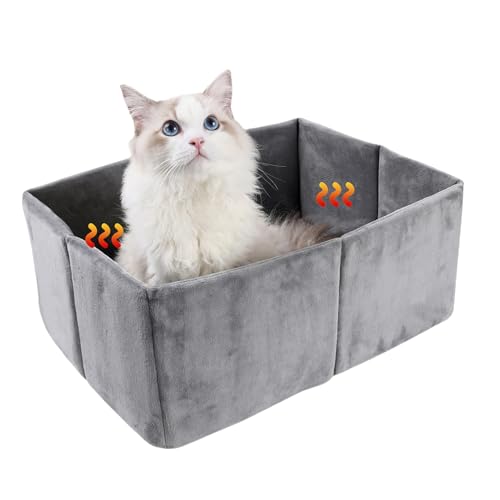 Rrlihjgu Katzen Wärmebett,Haustierbett Für Innenbereich - Haushöhle Zwinger Wärmeisolierte Für Haustiere Winter Katzenkorb Rrlihjgu Katzen Wärmebett,Haustierbett Für Innenbereich - Haushöhle Zwinger Wärmeisolierte Für Haustiere Winter Katzenkorb von Rrlihjgu