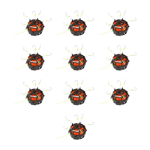 Rrlihjgu Köderkäfig | Käfig mit umgekehrtem Boden und 6 Haken | Köderbox 360° Rotation | Angelausrüstung Aal Tilapia Teich Fluss See Rrlihjgu Köderkäfig | Käfig mit umgekehrtem Boden und 6 Haken | Köderbox 360° Rotation | Angelausrüstung Aal Tilapia Teich Fluss See von Rrlihjgu