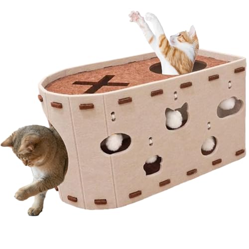 Rrlihjgu Kratzhaus für Katzen, Lounge aus Filz, Möbelschutz, Versteck für Kätzchen, Schutz für Haus, Wohnzimmer, Schlafzimmer, Wohnung, Haus Rrlihjgu Kratzhaus für Katzen, Lounge aus Filz, Möbelschutz, Versteck für Kätzchen, Schutz für Haus, Wohnzimmer, Schlafzimmer, Wohnung, Haus von Rrlihjgu