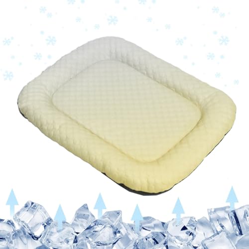 Rrlihjgu Kühlmatte für Hunde, Thermoregulierende aus Eisseide, für Käfig oder Transportbox, thermoregulierendes Zubehör für Haustiere zu Hause, Sofa, Balkon oder Außenbereich zum Schlafen und Rrlihjgu Kühlmatte für Hunde, Thermoregulierende aus Eisseide, für Käfig oder Transportbox, thermoregulierendes Zubehör für Haustiere zu Hause, Sofa, Balkon oder Außenbereich zum Schlafen und von Rrlihjgu