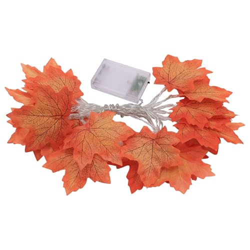 Rrlihjgu Lichterkette mit Ahornblättern | 6 m Dekoration – Herbstdekoration mit Lichtern | für Partys, Schlafzimmer, Haus, Garten, Hochzeiten, Hof, , Balkon von Rrlihjgu