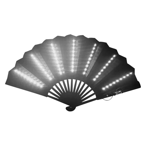 Rrlihjgu Lumi Na Handventilator, faltbar, 60 cm, einfach zu packen, LED-Handventilator, tragbar, Zubehör für Karneval, Karneval, Party Rrlihjgu Lumi Na Handventilator, faltbar, 60 cm, einfach zu packen, LED-Handventilator, tragbar, Zubehör für Karneval, Karneval, Party von Rrlihjgu