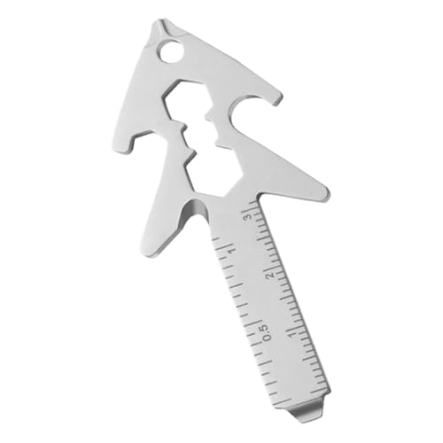 Rrlihjgu Multifunktionales Werkzeug für den Außenbereich, 8-in-1, Schraubenschlüssel, Baumform, tragbar, robust, für Camping, Wandern, im Freien von Rrlihjgu