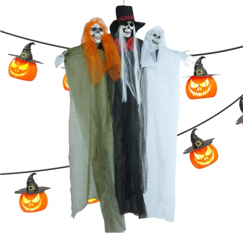 Rrlihjgu Outdoor Geisterschmuck,Gruselige Schädel Halloween Gartendekoration | Skelett Deko Für Bäume Vordächer Geländer Feiertage Rasen Innenbereich Rrlihjgu Outdoor Geisterschmuck,Gruselige Schädel Halloween Gartendekoration | Skelett Deko Für Bäume Vordächer Geländer Feiertage Rasen Innenbereich von Rrlihjgu