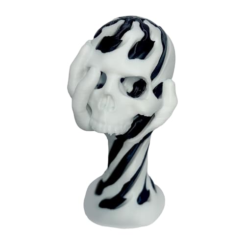 Rrlihjgu Schädel Für Zuhause - 3D Gedruckte Schädel Deko Für Schreibtisch | Sammelbare Skelett Figur Deko Für Horror Fans Erwachsene Bar Gruselhaus Party Tisch Bücherregal Schreibtisch von Rrlihjgu