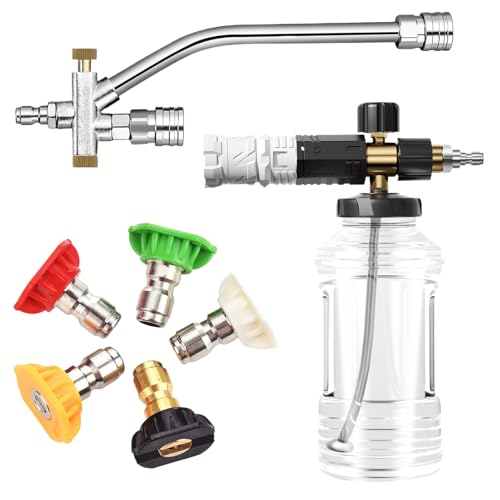 Rrlihjgu Schaumlanze für Autos, Schaumsprüher, verstellbare Druckdüse zum Waschen von LKW, Rasen, Haus und Reifen Rrlihjgu Schaumlanze für Autos, Schaumsprüher, verstellbare Druckdüse zum Waschen von LKW, Rasen, Haus und Reifen von Rrlihjgu