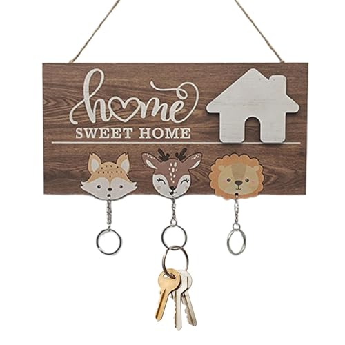 Rrlihjgu Schlüsselhaken für Wand, Schlüsselhaken | Schlüsselregal für Zuhause zum Basteln aus Holz | Schlüsselhalter zur Wandmontage, Organizer für Brillen von Rrlihjgu