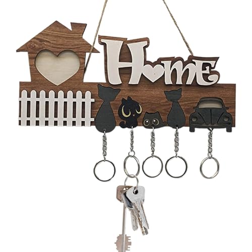 Rrlihjgu Schlüsselhaken zur Wandmontage, Schlüsselhalter | Wandhaken aus Holz | Schlüsselhaken | Eingangsregal für Schlüssel, Schlüsselregal, Brillenregal, Dekoration von Rrlihjgu