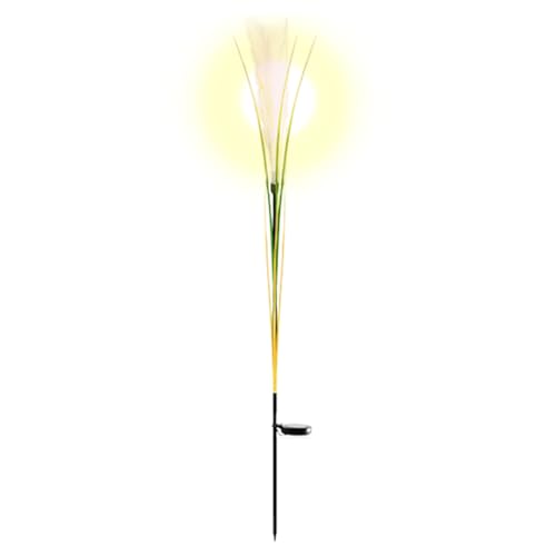 Rrlihjgu Solarlampe Im Erdspieß Design | Solar Schilf Faser | Leuchten Für Weg Rasen Terrasse Hof Und Außenbereich von Rrlihjgu
