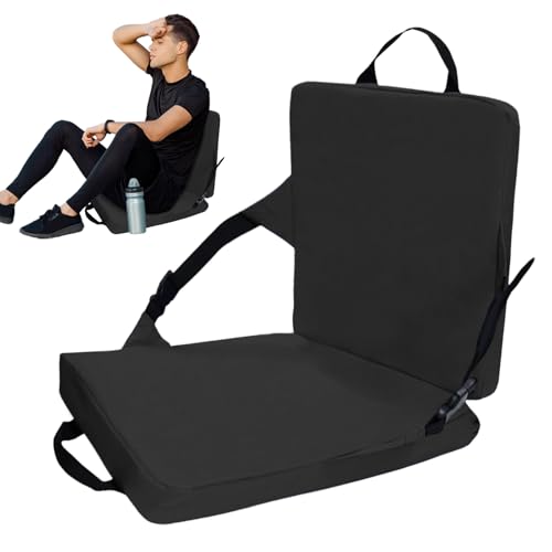 Rrlihjgu Stufensitz | Sitzkissen mit Rückenstütze, zusammenklappbares Sitzkissen zum Sitzen auf dem Boden für , Picknick, Fußball, Konzerte, Spiele, Boot Tailgating Baseball von Rrlihjgu